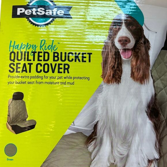 PetSafe Happy Ride Padded Quilted Bucket Seat Cover Cotton Twill Dog Car NEW - Picture 1 of 4